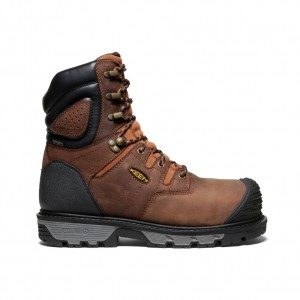 Keen Camden 8" Insulated Waterproof Werklaarzen Heren Bruin Zwart | KGY5512QB