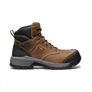 Keen Evanston 6" ESD Boot Werklaarzen Heren Bruin Zwart | XTQ5453RO