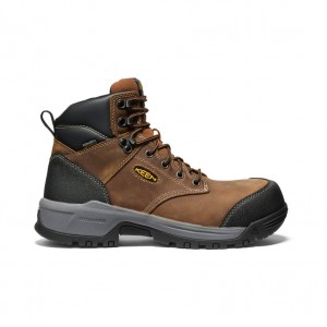 Keen Evanston 6" Waterproof Werklaarzen Heren Bruin Zwart | WKK1180LV