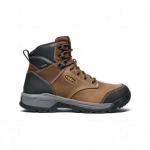 Keen Evanston 6" Waterproof Werklaarzen Heren Bruin Zwart | JIF5835YY