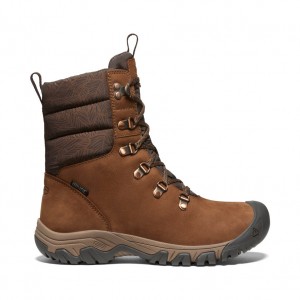 Keen Greta Waterproof Werklaarzen Dames Bruin | DVG8993XJ