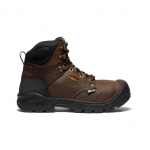 Keen Independence 6" Waterproof Internal MET Werklaarzen Heren Bruin Zwart | ARQ7785NS