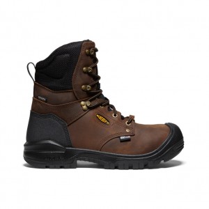 Keen Independence 8" Insulated Waterproof Werklaarzen Heren Bruin Zwart | APF2822BT