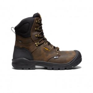 Keen Independence 8" Waterproof Werklaarzen Heren Zwart Bruin | JYT9170BU