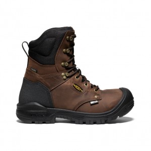 Keen Independence 8" Waterproof Werklaarzen Heren Zwart Bruin | BUB5132UA