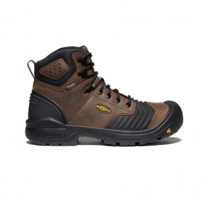 Keen Portland 6" Waterproof Werklaarzen Heren Zwart Bruin | PYQ4492VL