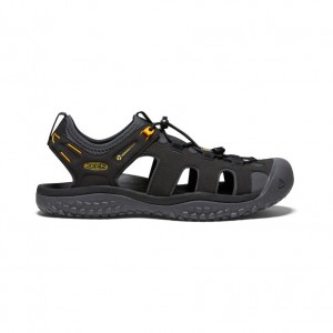 Keen SOLR Sandalen Heren Zwart Goud | ZAA562QP