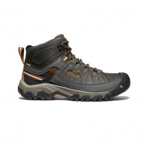 Keen Targhee III Waterproof Mid Wide Wandellaarzen Heren Zwart Olijfgroen Bruin | DZO6111DN