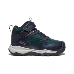 Keen Wanduro Waterproof Werklaarzen Kinderen Donkergroen Blauw | LVF3955NK