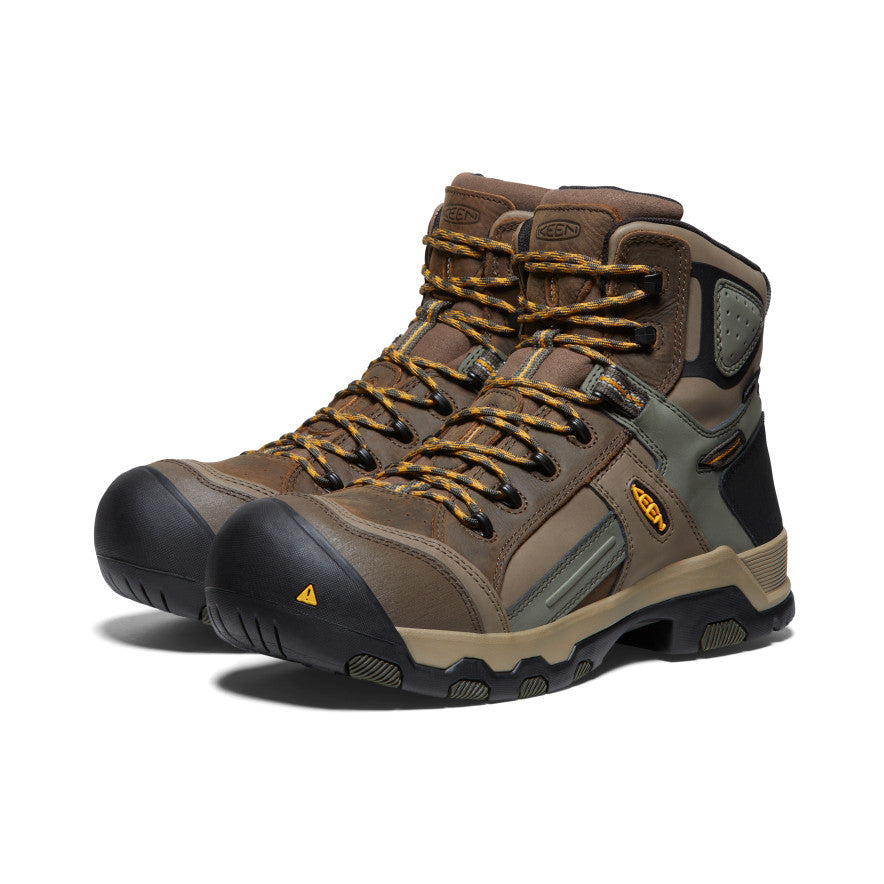 Keen Davenport AL Waterproof Mid Werklaarzen Heren Bruin | CZI2627DE