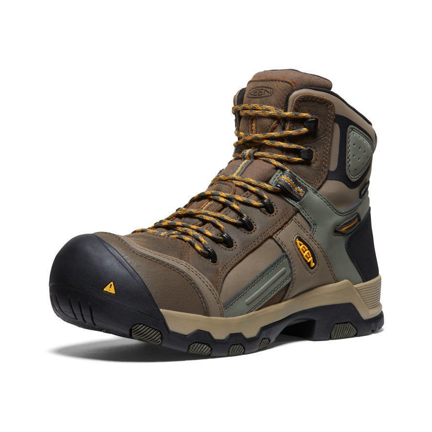 Keen Davenport AL Waterproof Mid Werklaarzen Heren Bruin | CZI2627DE