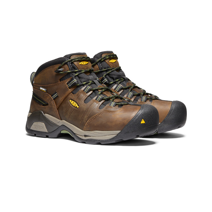 Keen Detroit XT Waterproof Werklaarzen Heren Bruin Groen | ETW2074QS