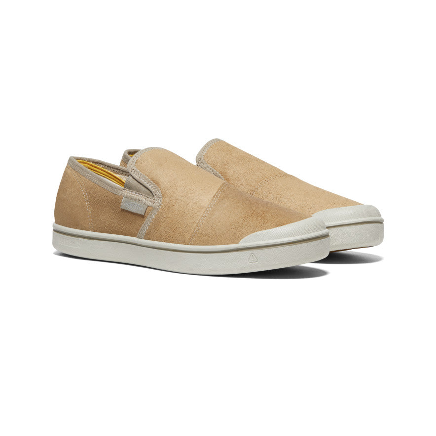 Keen Eldon Harvest Leather Slip On Schoenen Heren Beige Zilver | UID906JZ