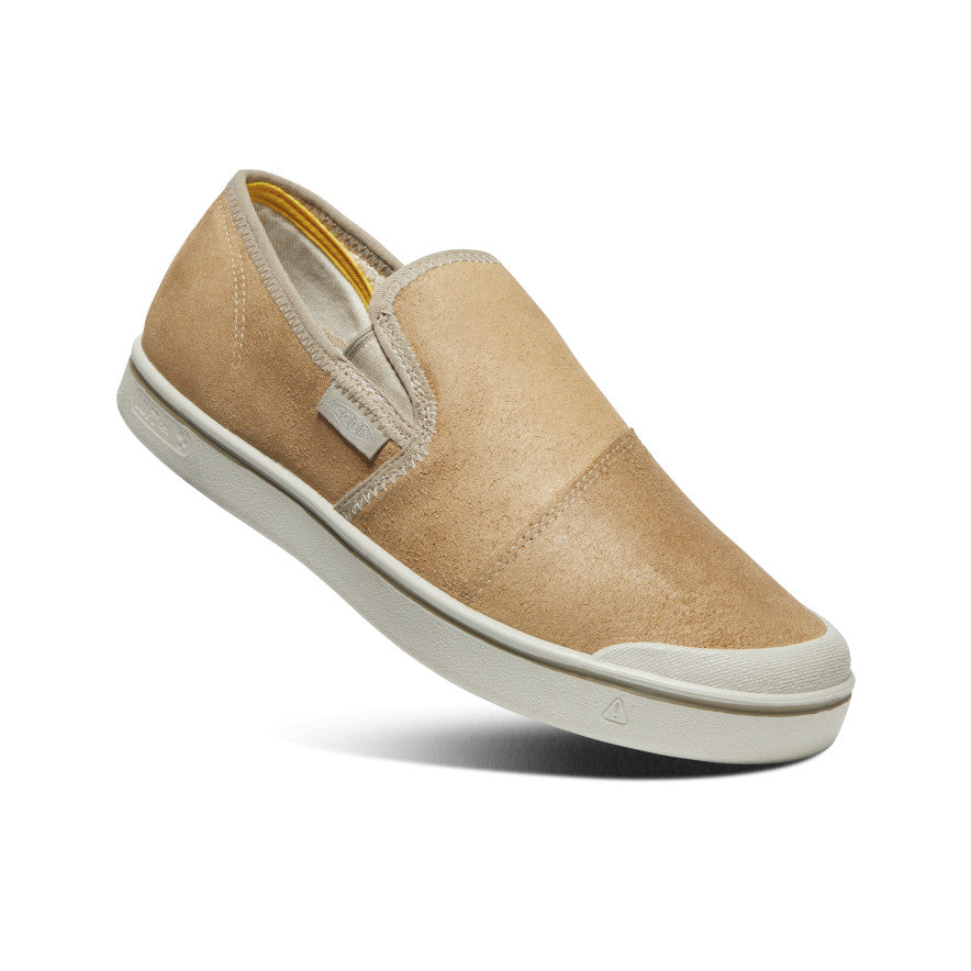 Keen Eldon Harvest Leather Slip On Schoenen Heren Beige Zilver | UID906JZ