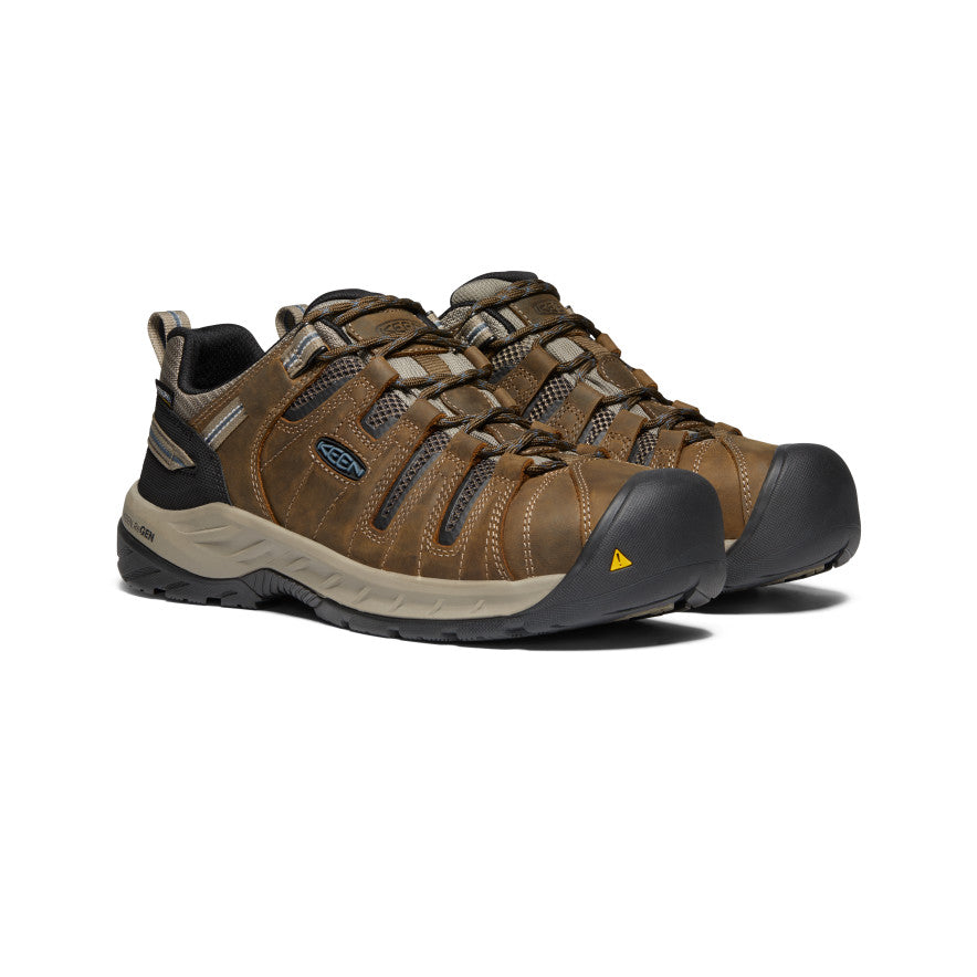 Keen Flint II Waterproof Werkschoenen Heren Bruin Blauw | GOC3233VO