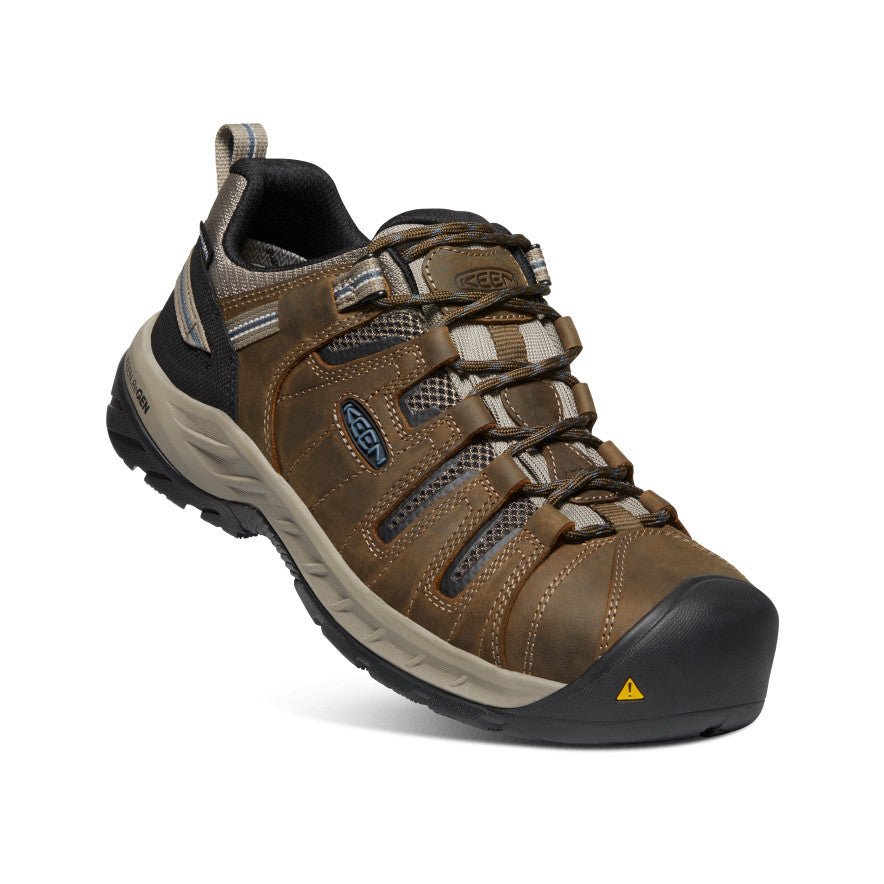 Keen Flint II Waterproof Werkschoenen Heren Bruin Blauw | GOC3233VO