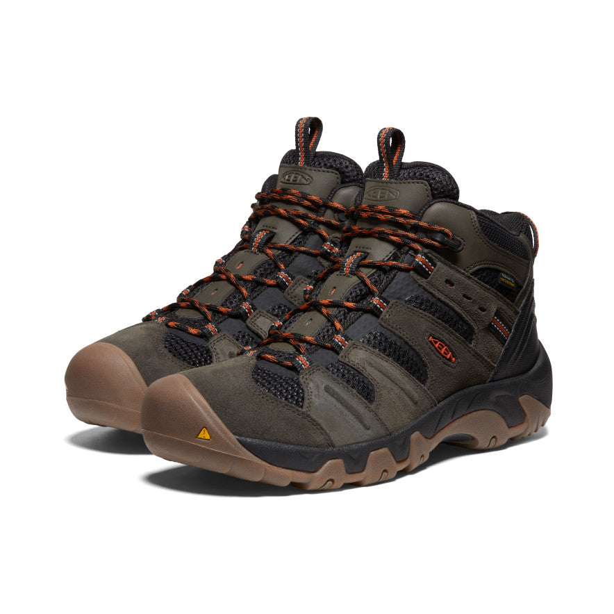 Keen Headout Waterproof Wandellaarzen Heren Zwart Olijfgroen Khaki Oranje | QIM76TM