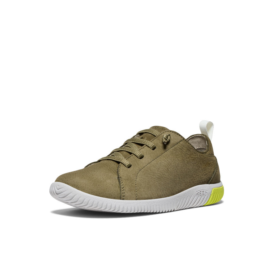 Keen KNX Leather Sneakers Big Kinderen Olijfgroen | TGZ6158GB