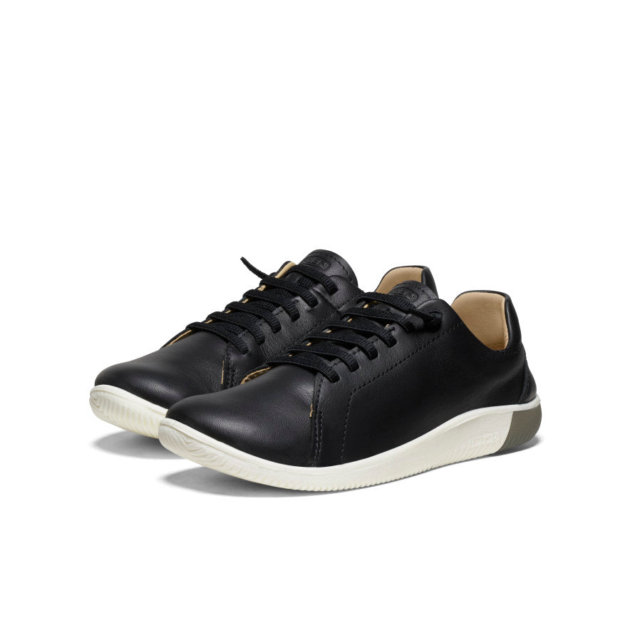 Keen KNX Leather Sneakers Dames Zwart Wit | UTR6676DF