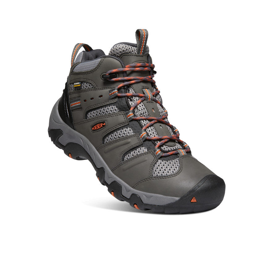 Keen Koven Waterproof Wandellaarzen Heren Grijs Donkerrood | GTV5551VH