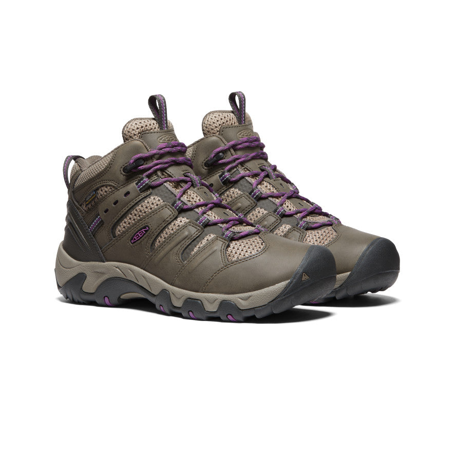 Keen Koven Waterproof Werklaarzen Dames Groen Paars | OTQ6698YT