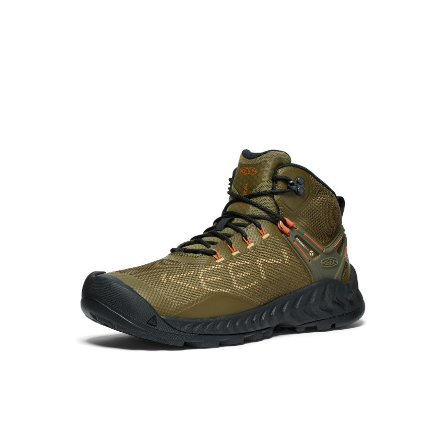 Keen NXIS EVO Waterproof Werklaarzen Heren Donkerolijfgroen Goud | QSX4728DT