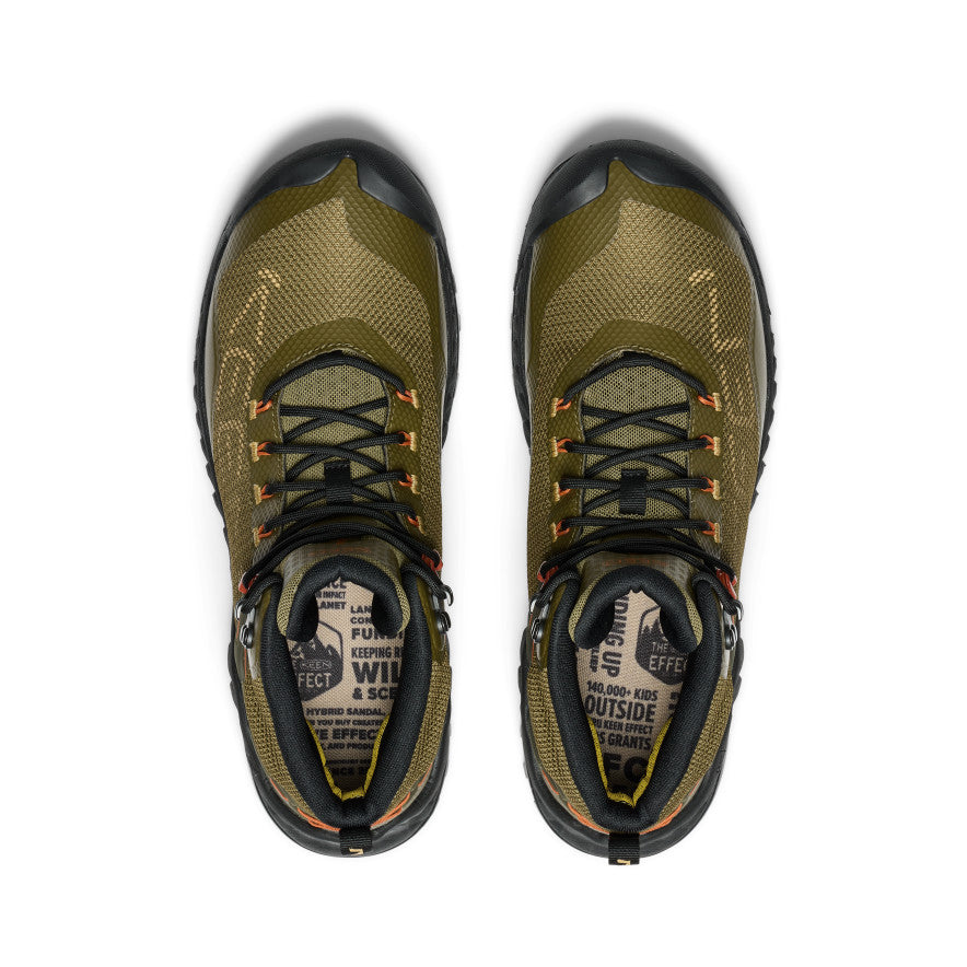 Keen NXIS EVO Waterproof Werklaarzen Heren Donkerolijfgroen Goud | QSX4728DT