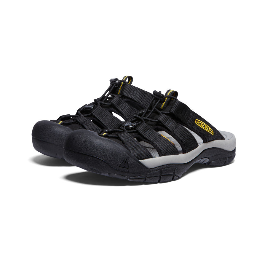 Keen Newport Badslippers Heren Zwart Geel | KSO2091CY