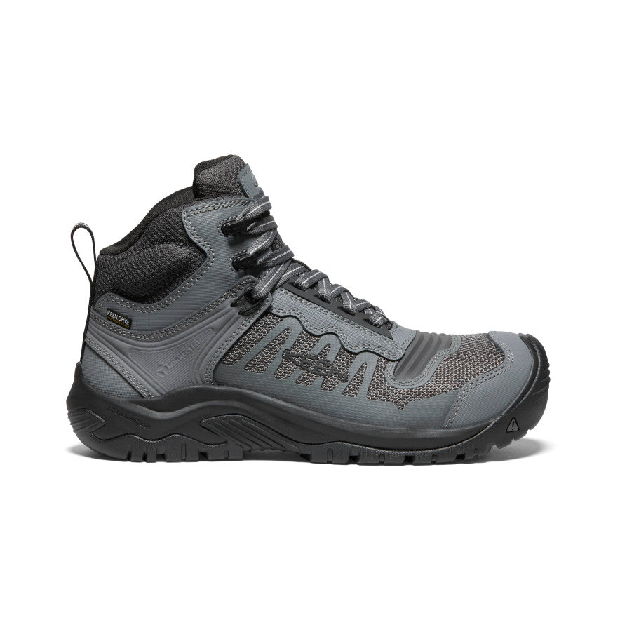 Keen Reno Mid Waterproof Werklaarzen Heren Grijs Zwart | VRL9773BL