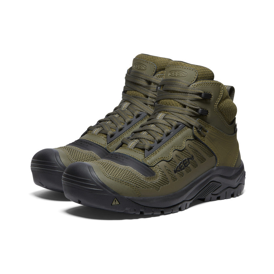 Keen Reno Waterproof Mid Werklaarzen Heren Donkerolijfgroen Zwart | CCA9458IL