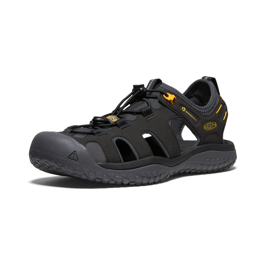 Keen SOLR Sandalen Heren Zwart Goud | ZAA562QP