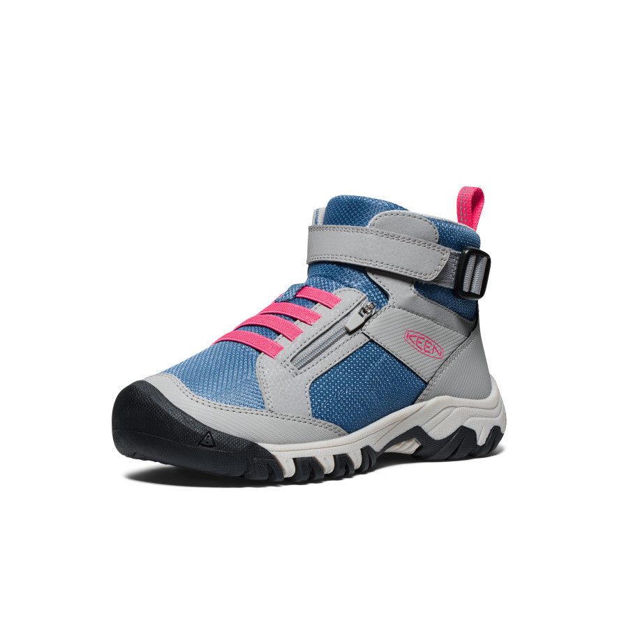 Keen Targhee Boundless Wandellaarzen Big Kinderen Blauw Grijs Donkerrood | KDO156NY