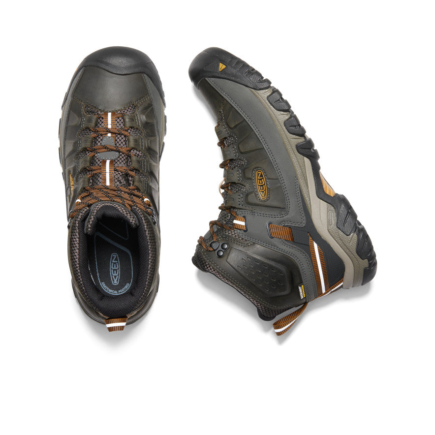 Keen Targhee III Waterproof Mid Wide Wandellaarzen Heren Zwart Olijfgroen Bruin | DZO6111DN