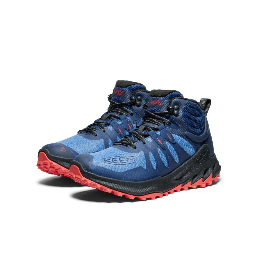 Keen Zionic Waterproof Wandellaarzen Heren Blauw Rood | SYP8445ZD