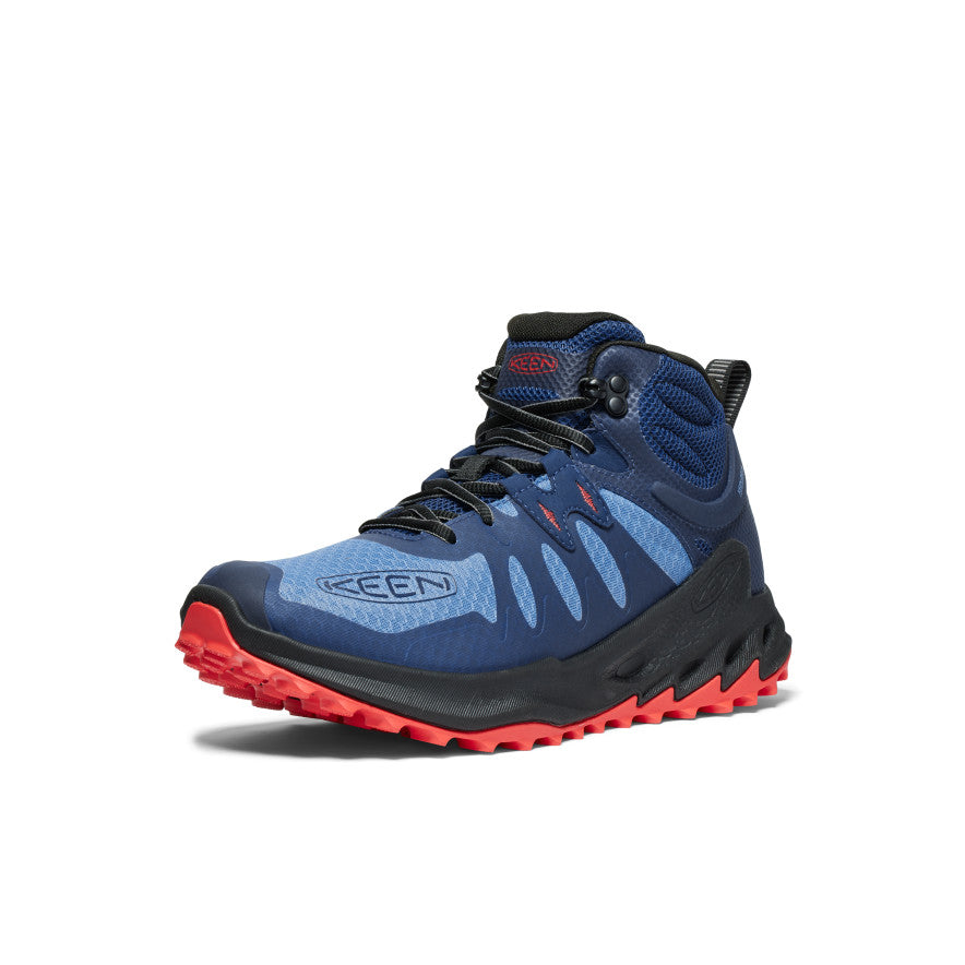 Keen Zionic Waterproof Wandellaarzen Heren Blauw Rood | SYP8445ZD